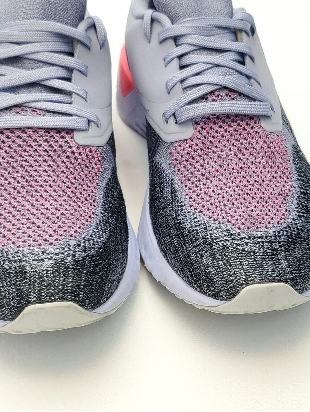 Nike Odyssey React Flyknit 2 Running Shoes Lavender Gray Pink Athletic Womens 10